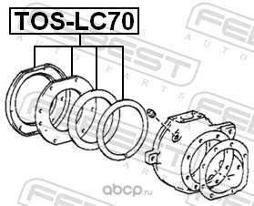 Febest TOSLC70 Ремкомплект сальников поворотного кулака