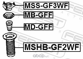 Febest MSHBGF2WF Пыльник переднего амортизатора