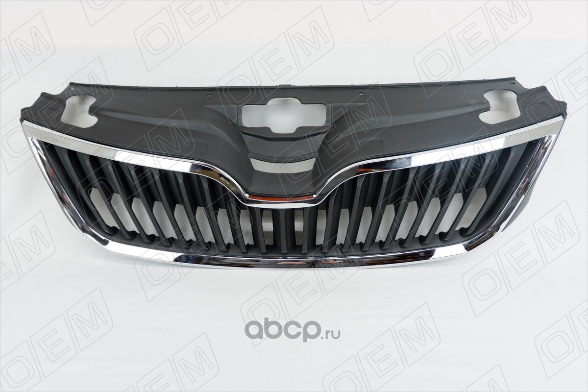 O.E.M. OEM3004 Решетка радиатора Skoda Rapid (2012-2020) под хромированную  окантовку