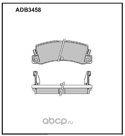 ALLIED NIPPON ADB3458 Колодки тормозные дисковые