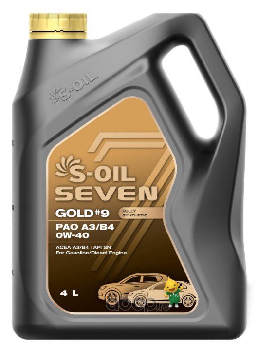 S-Oil E107748 Масло моторное синтетика 0W-40 4 л.