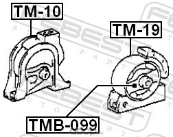 Febest TMB099 Сайлентблок передней подушки двигателя