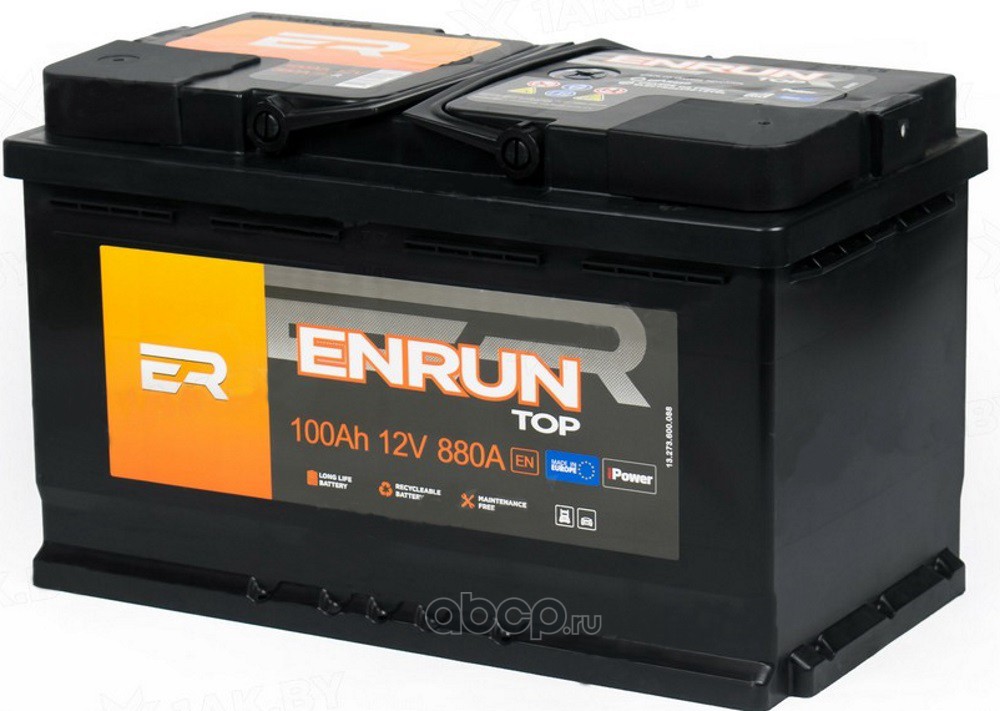 ENRUN EPA1000 Аккумулятор 100А/ч 900А 12V обратная (-) (+) полярн. выносные (Азия) клеммы