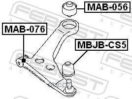 Febest MBJBCS5 Пыльник опоры шаровой нижнего рычага 35.5X32X19.2