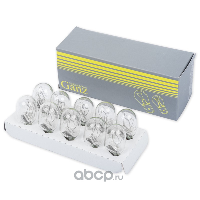 GANZ GIP06026 Лампа W21/5W 12v 21/5w (W3X16q). BOX (10 шт.)