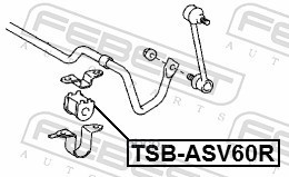 Febest TSBASV60R Втулка заднего стабилизатора