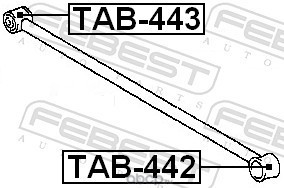Febest TAB443 Сайлентблок задней продольной тяги