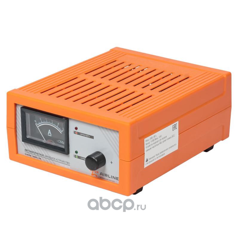 AIRLINE ACHAM18 Зарядное устройство 0-10А 12В, амперметр, ручная регулировка зарядного тока, импульсное (ACH-AM-18)