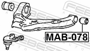 Febest MAB078 Сайлентблок переднего рычага
