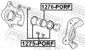 Febest 1275PORF Ремкомплект суппорта тормозного переднего