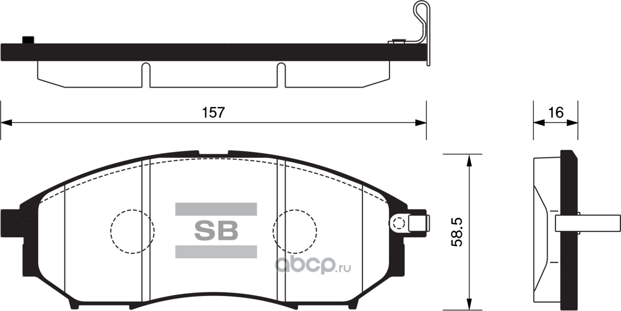 Sangsin brake SP1249 Колодки тормозные передние SP1249
