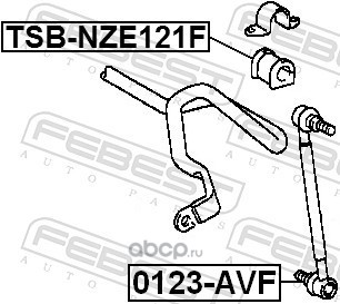 Febest TSBNZE121F Втулка переднего стабилизатора