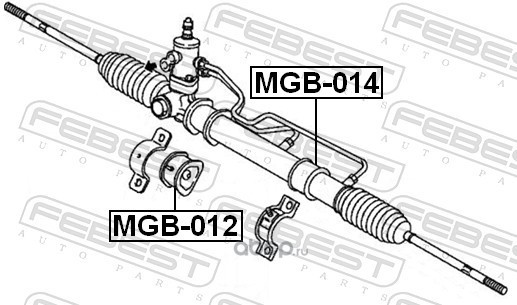 Febest MGB014 Проставка рулевой рейки
