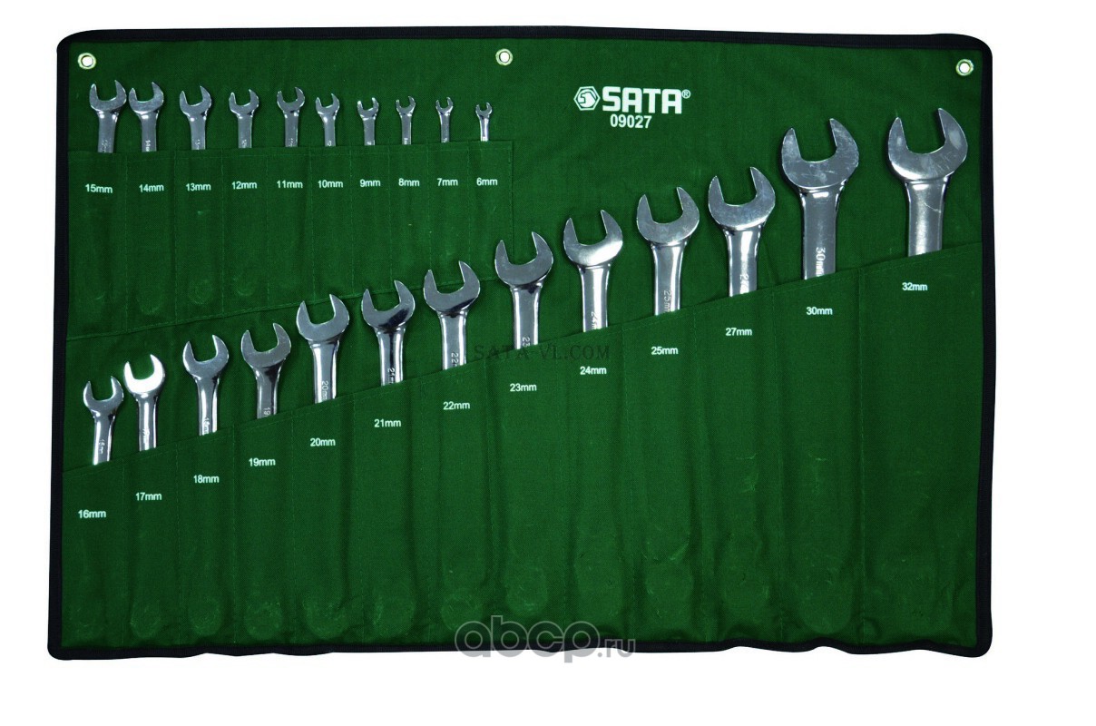 SATA 09027 Ключи (набор) 23пр. Комбинированные (Metric) чехол.