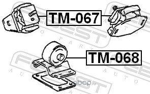 Febest TM068 Подушка двигателя задняя