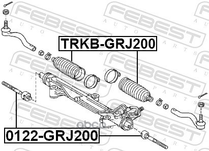 Febest TRKBGRJ200 Пыльник рулевой рейки