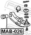 Febest MAB026 Сайлентблок передний переднего рычага