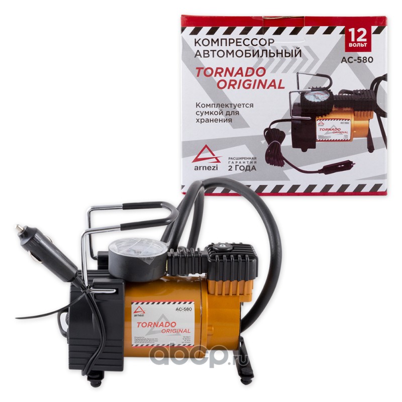 ARNEZI AC580ORIGINAL TORNADO AC580 ORIGINAL Компрессор 10Атм 30л/мин 110Вт 10А 12В