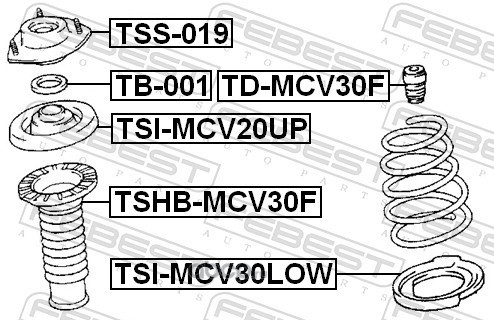 Febest TSIMCV30LOW Проставка пружины нижняя