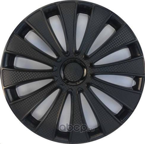 Star S15026 Колпаки декоративные (на пруж.) R-15 GMK черный глянец  (к-т 2 шт)