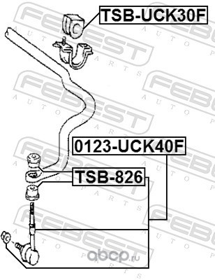 Febest TSB826 Втулка стойки переднего стабилизатора