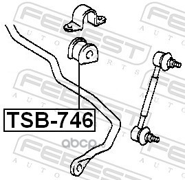 Febest TSB746 Втулка переднего стабилизатора