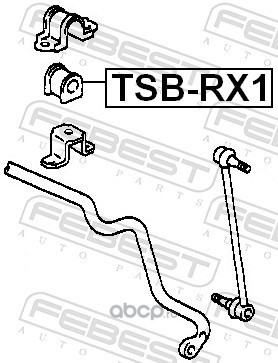 Febest TSBRX1 Втулка переднего стабилизатора