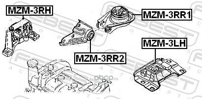 Febest MZM3RR2 Подушка двигателя задняя