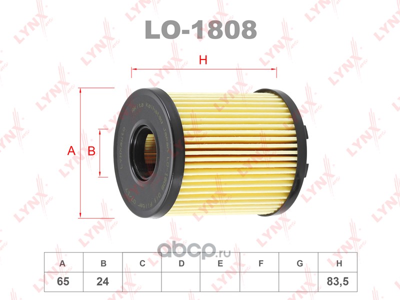LYNXauto LO1808 Фильтр масляный