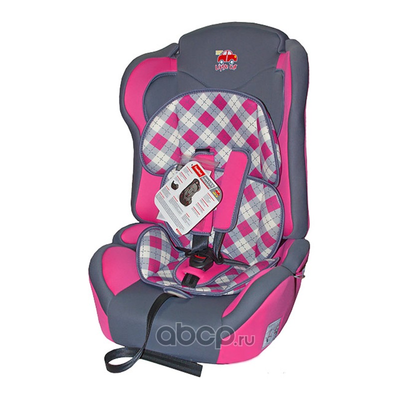 Little Car 125786 Автокресло детское 9-36кг. Little Car Comfort клетка-розовый