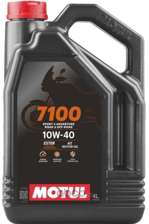 MOTUL 104092 Масло Motul 7100 4T 10W40 мот син (4л)