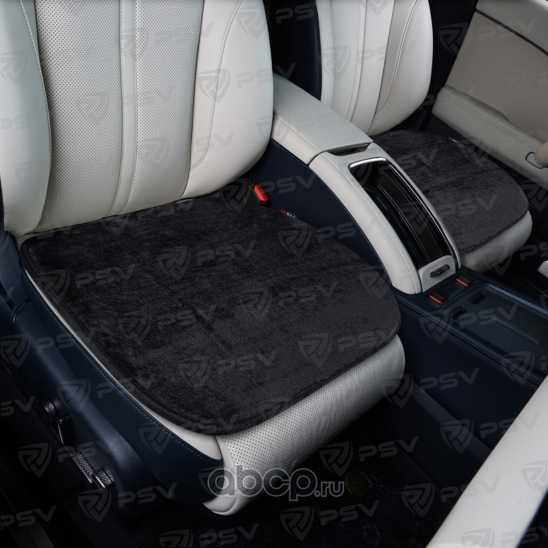 PSV 137723 Накидки в машину универсальные меховые PSV Mutton PAD 50Х50 (Черный), 1 шт.