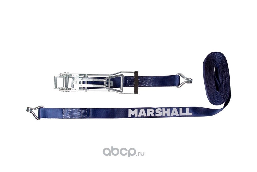 MARSHALL M7510011 Стяжной ремень, 50 мм, 5 т, 10 м, храповик усиленный, двойной крюк