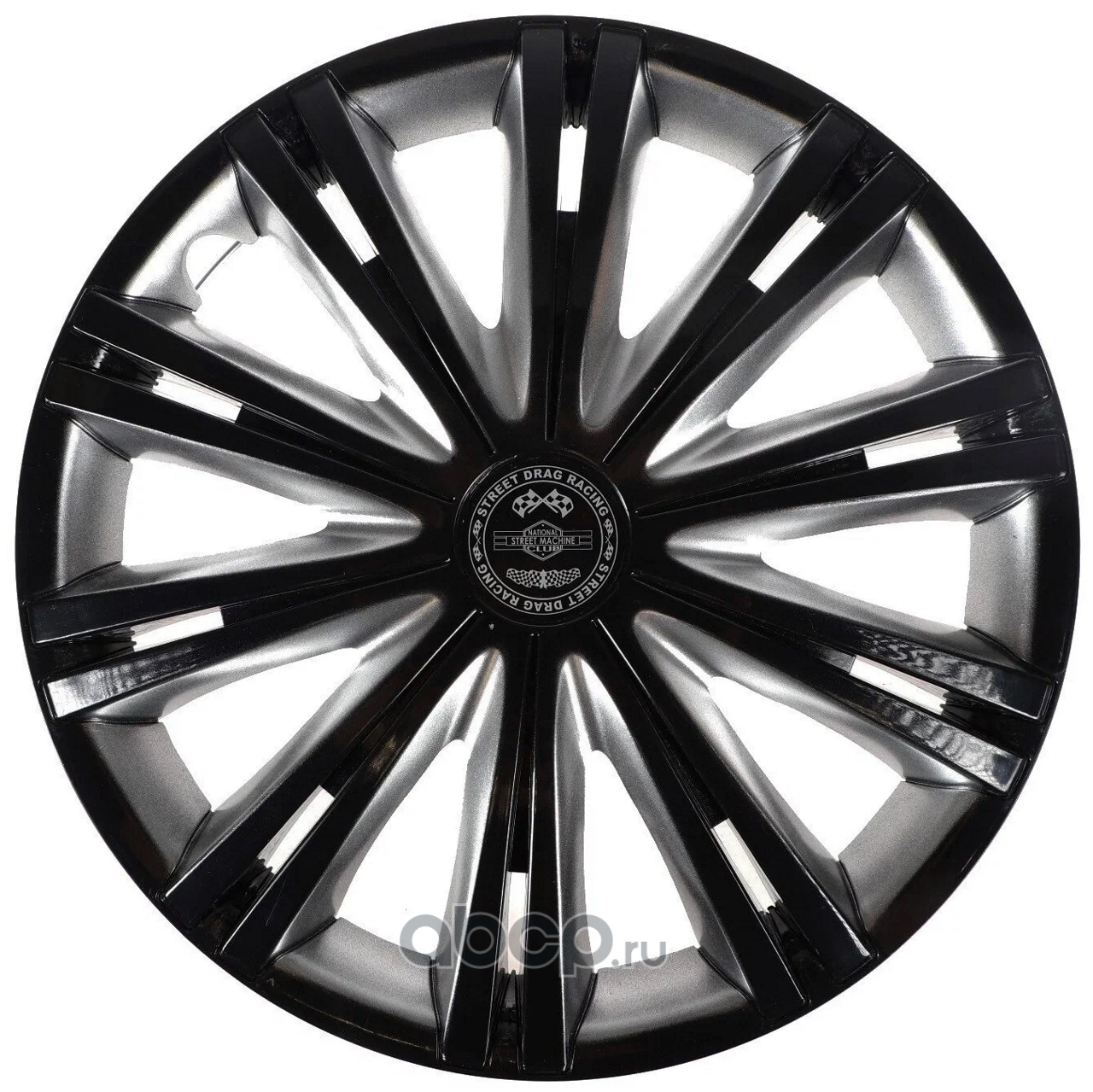 Star S13091 Колпаки декоративные (на пруж.) R-13 Гига Super Black  (к-т 2 шт)