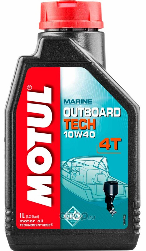 MOTUL 112751 Масло моторное 4T Outboard Tech 10W40 1 л
