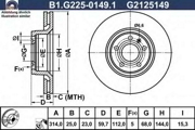 GALFER B1G22501491 Тормозной диск