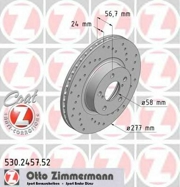 Zimmermann 530245752 Перфорированный тормозной диск Sport:Z