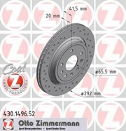 Zimmermann 430149652 Перфорированный тормозной диск Sport:Z