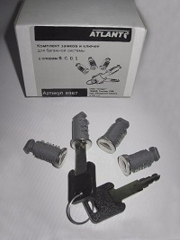 ATLANT 8967 Комплект замков и ключ для опор B, C, D, E (4 замка+2 ключа)