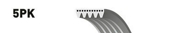 Gates 5PK580 Поликлиновый ремень привода вспомогательных агрегатов Micro-V®