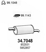 ASSO 347048 Гл.зд.ч. OPEL
