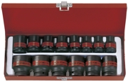 KING TONY 4414SP Набор ударных торцевых головок 1/2&quot;&quot;, шестигранные, 3/8&quot;&quot;-1&amp;1/4&quot;&quot;, 14 предметов