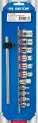 KING TONY 7112PR Набор торцевых головок 3/8&quot;&quot;, 1/2&quot;&quot;, TORX Е-стандарт, E4-E20, вороток, 12 предметов