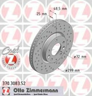 Zimmermann 370308352 Перфорированный тормозной диск Sport:Z
