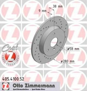 Zimmermann 405410052 Перфорированный тормозной диск Sport:Z