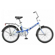 Stels LU070363 STELS Pilot 710 24&quot; Велосипед складной 24&quot; 1 скорость рама сталь 16&quot; белый/синий 2016