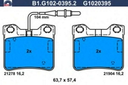 GALFER B1G10203952 Комплект тормозных колодок