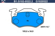 GALFER B1G10205222 Комплект тормозных колодок