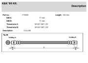 K&K FT4600 Тормозной шланг