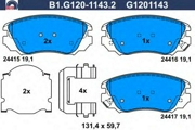 GALFER B1G12011432 Комплект тормозных колодок